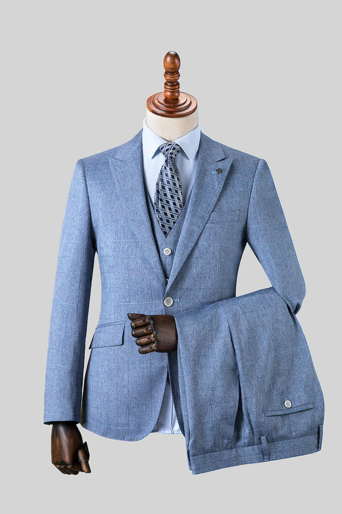 Classic Three Piece Suit with One Button