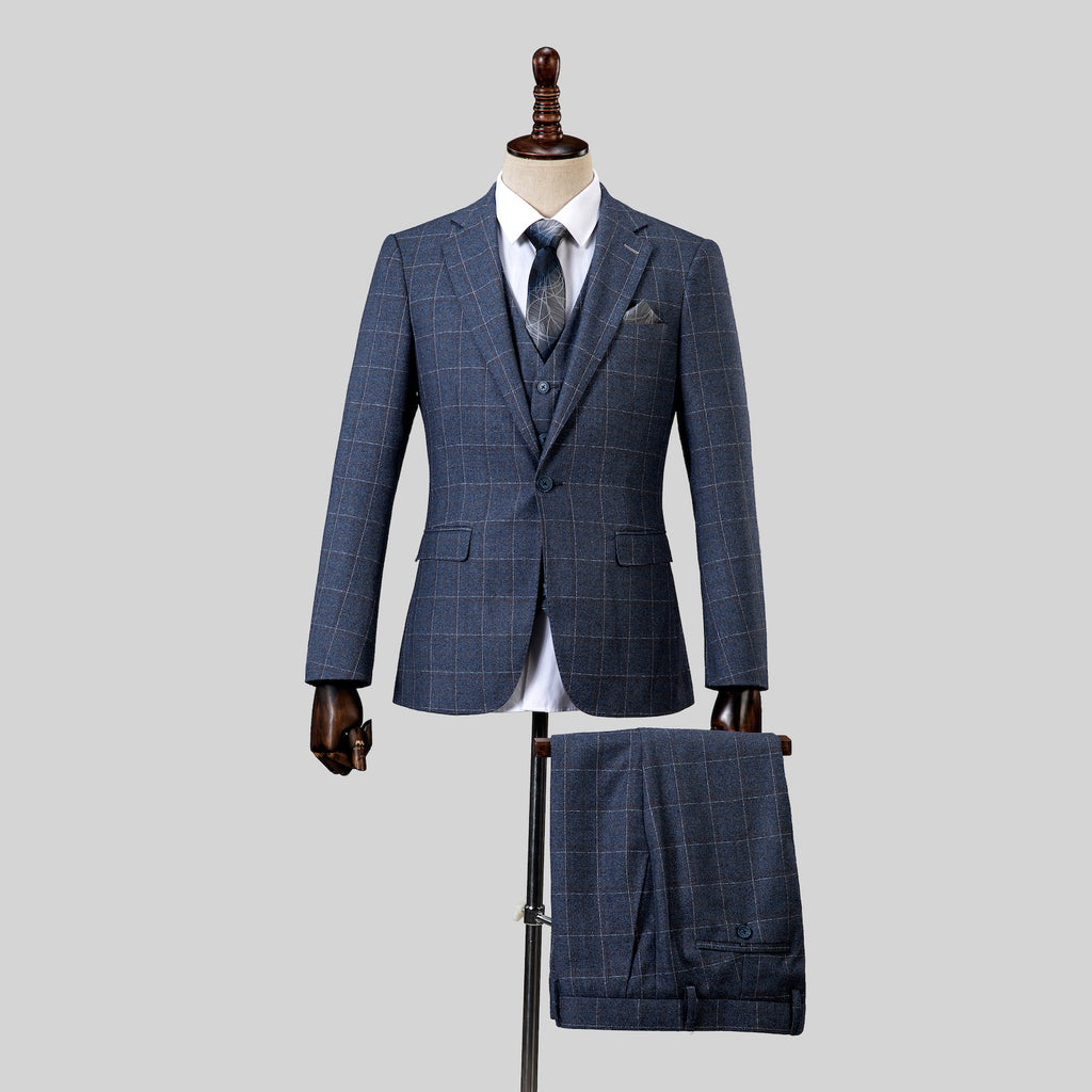 Modern Three Piece Suit with One Button