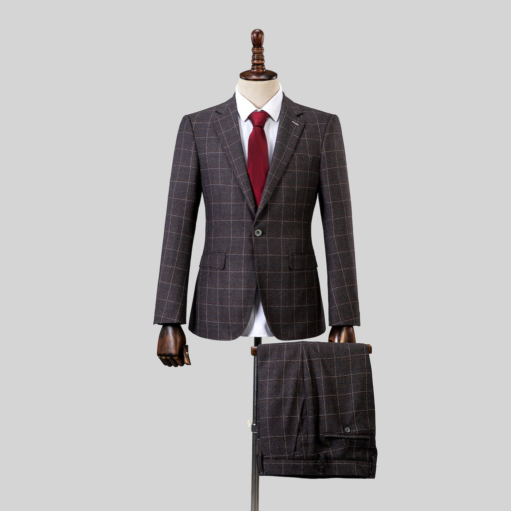 Two Piece Suit with One Button