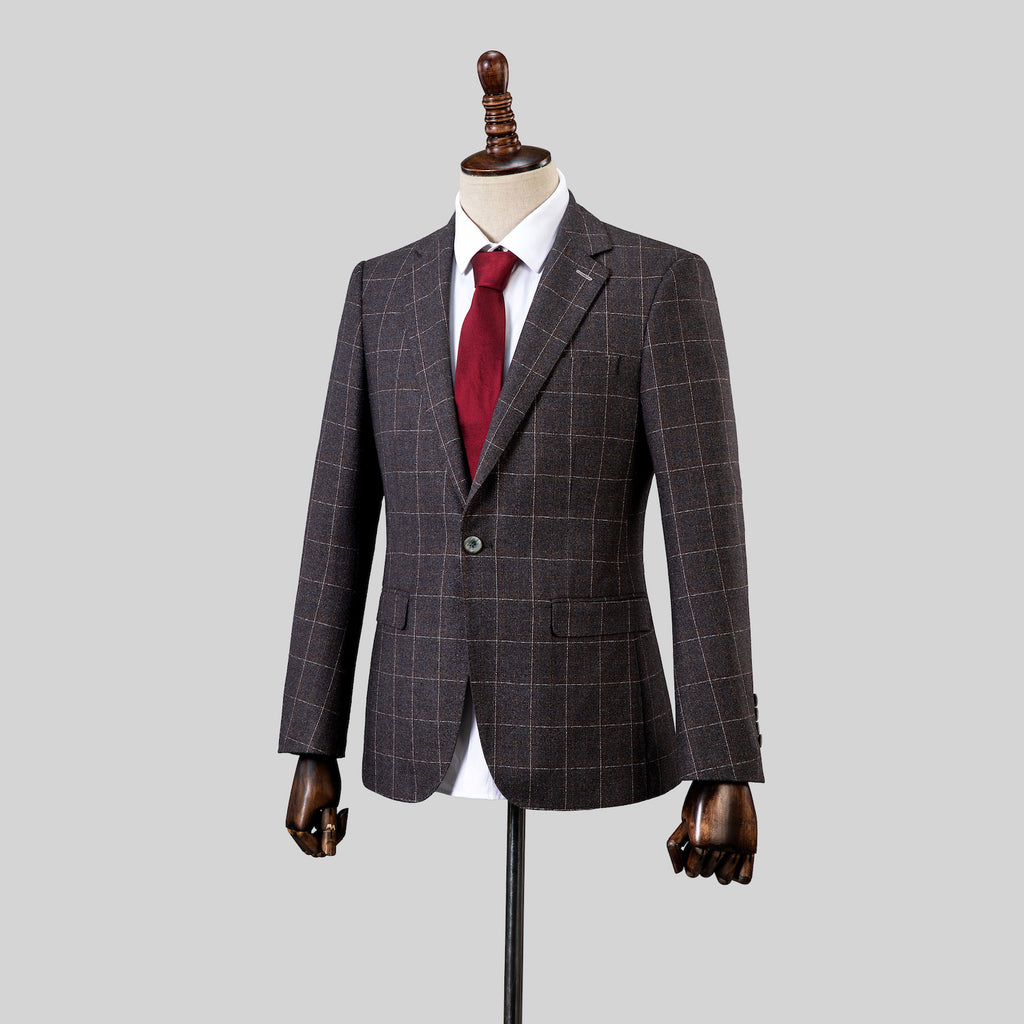 Two Piece Suit with One Button